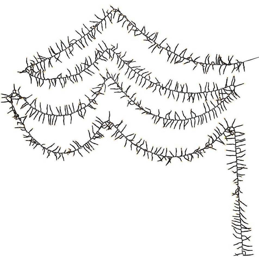 480-Light 16-Foot Connectable Warm White LED Cluster Garland