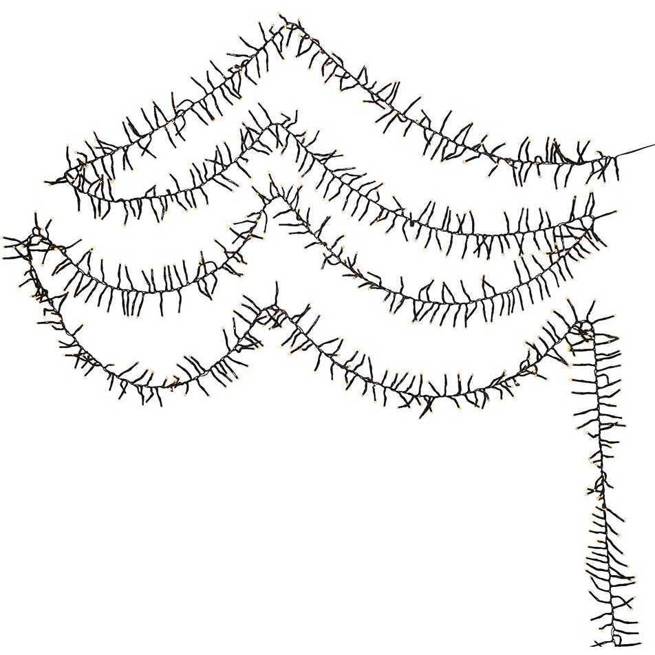 480-Light 16-Foot Connectable Warm White LED Cluster Garland