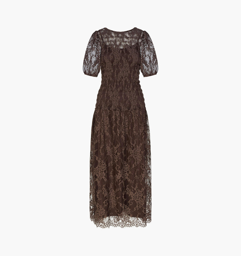 The Short Sleeve Dalia Nap Dress -  Chocolate
