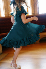 Mini Kendy Dress in Emerald