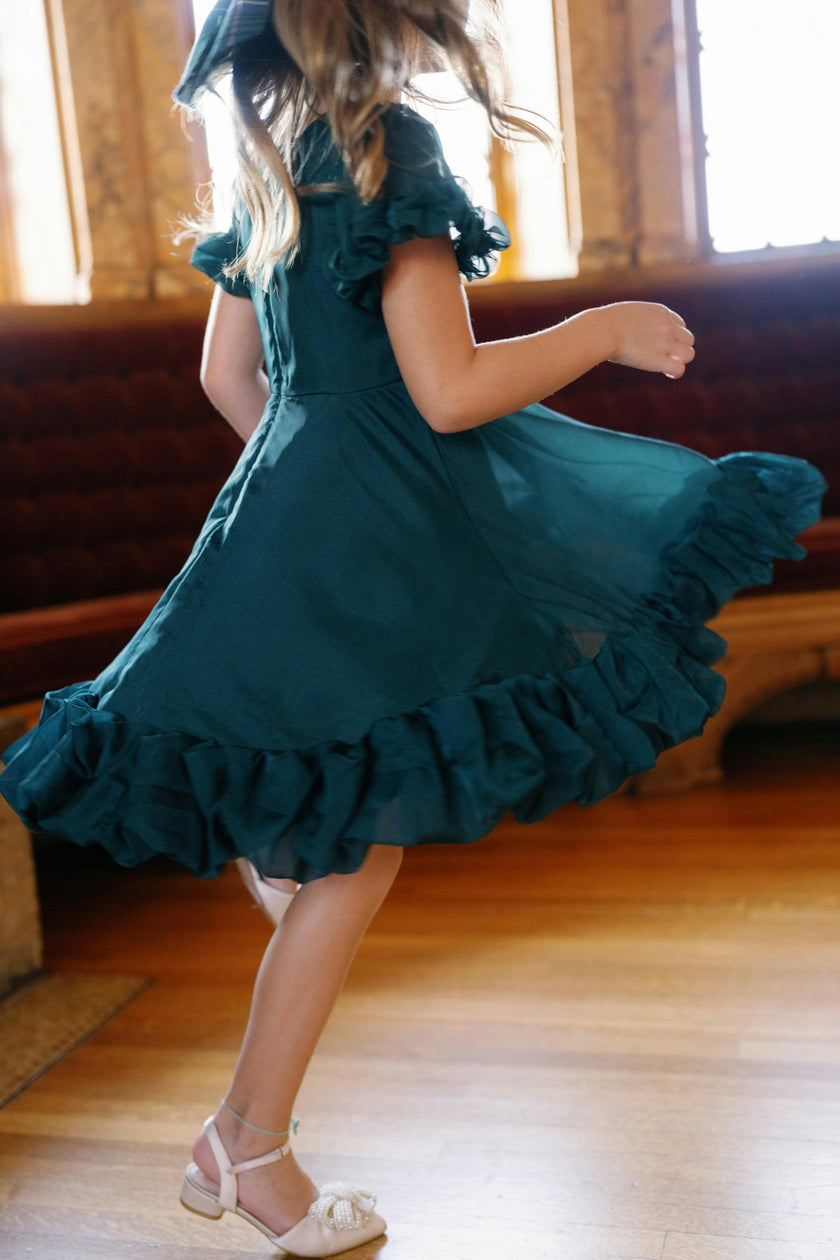 Mini Kendy Dress in Emerald
