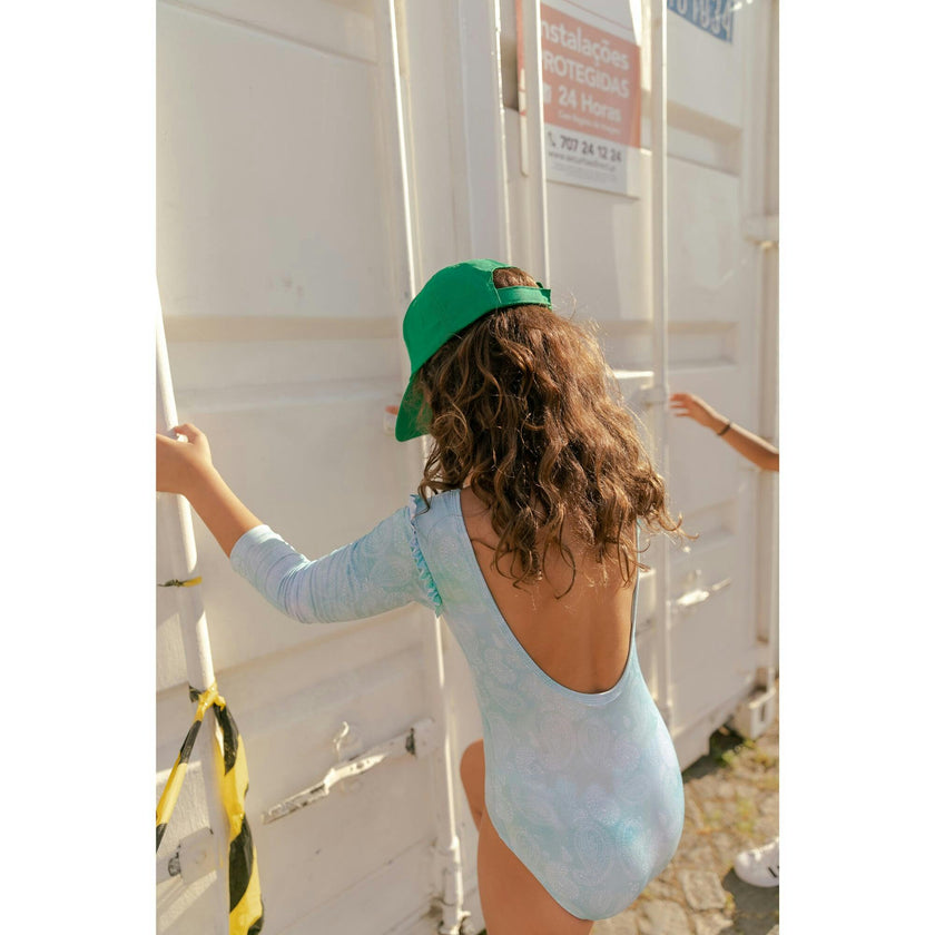 Special Tie-Dye Rash Guard One Piece Swimsuit, Multi
