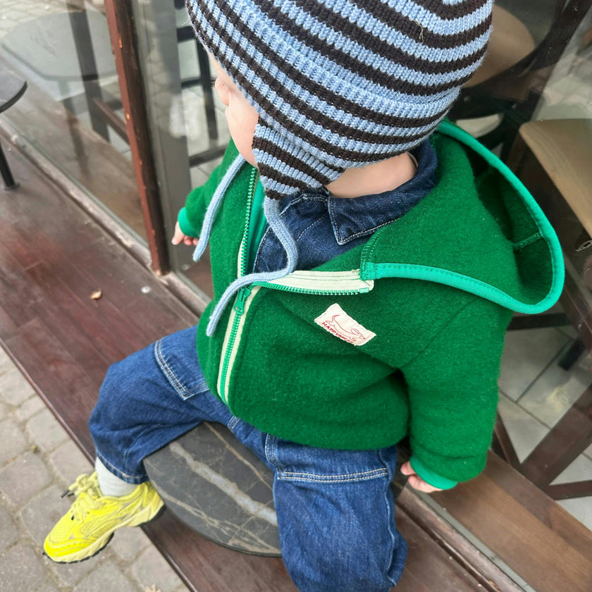 children's wool jacket - forest green