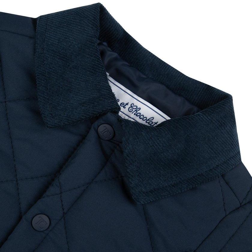 TARTINE ET CHOCOLAT Quilted Baby Jacket - Marine