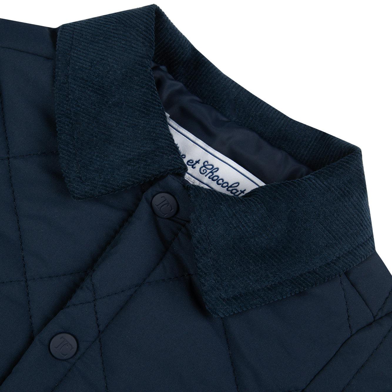TARTINE ET CHOCOLAT Quilted Baby Jacket - Marine
