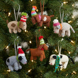 Holiday Dog Ornaments, Set of 6