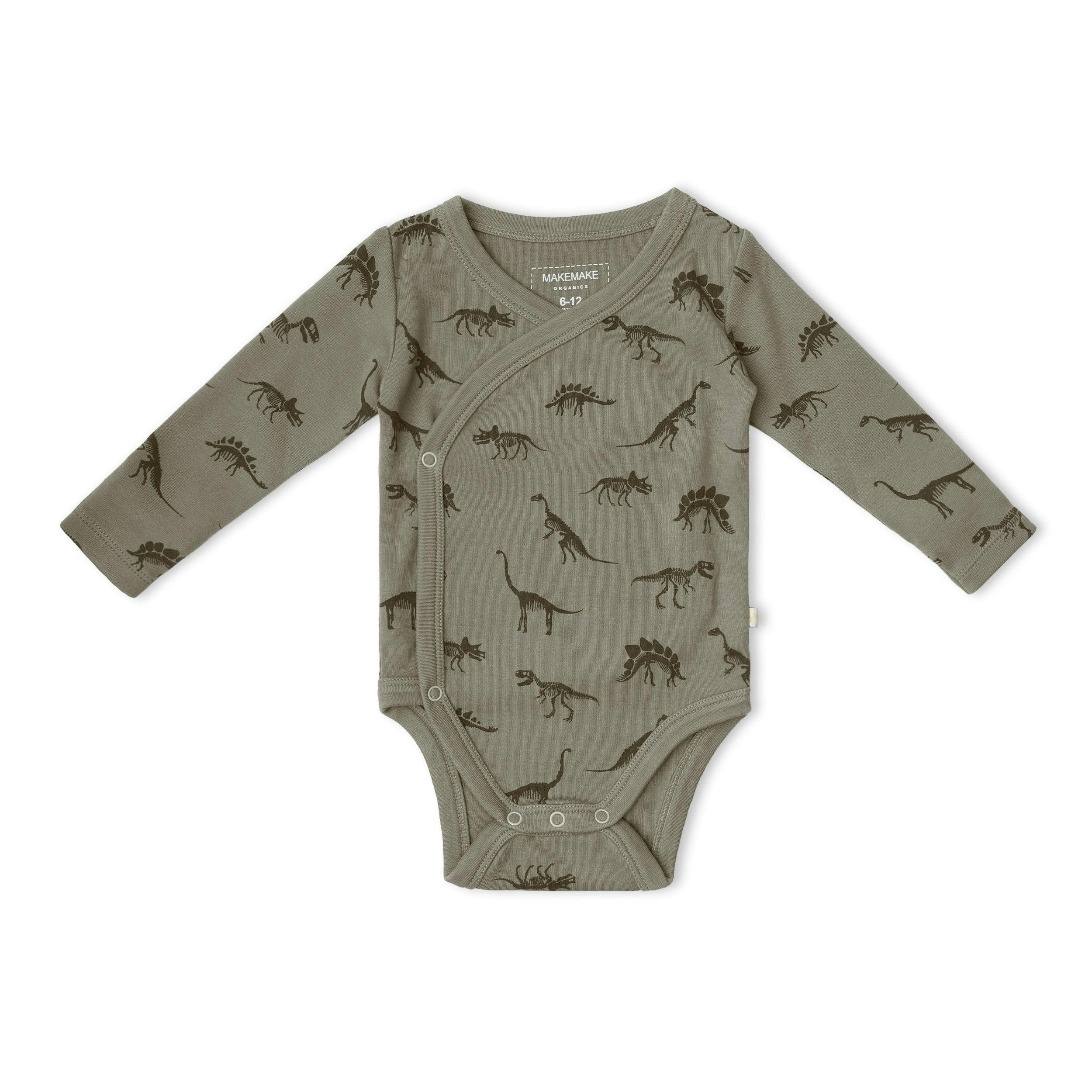 Organic Kimono Onesie & Pants Set - Dino