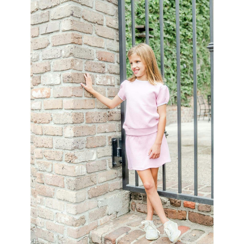 Diamond Quilt Pima Skirt Set