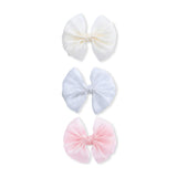 Multicolor Satin Bow Clip Set