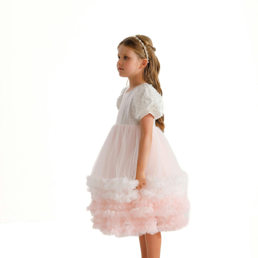 White Gem Teacup Dress