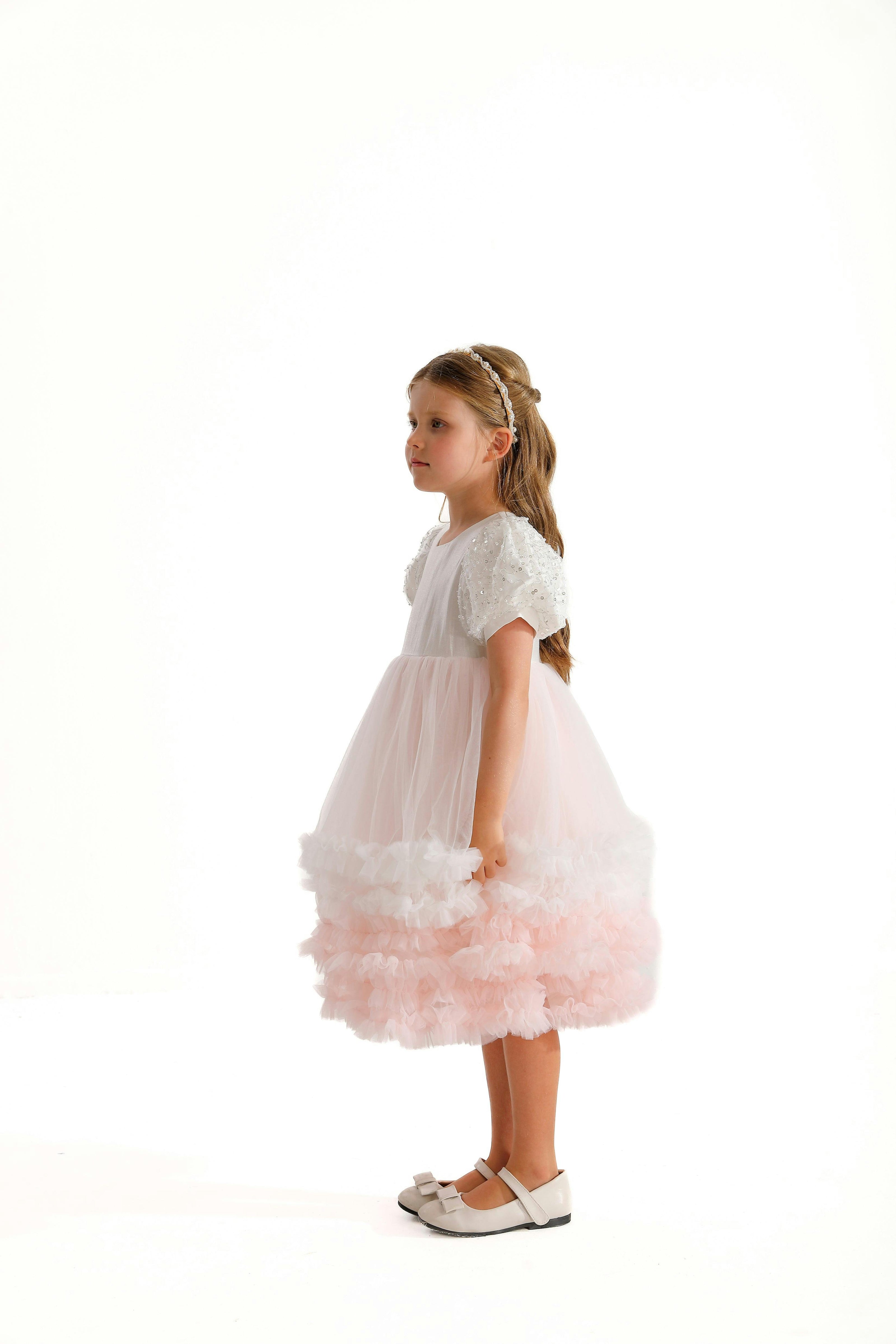 White Gem Teacup Dress