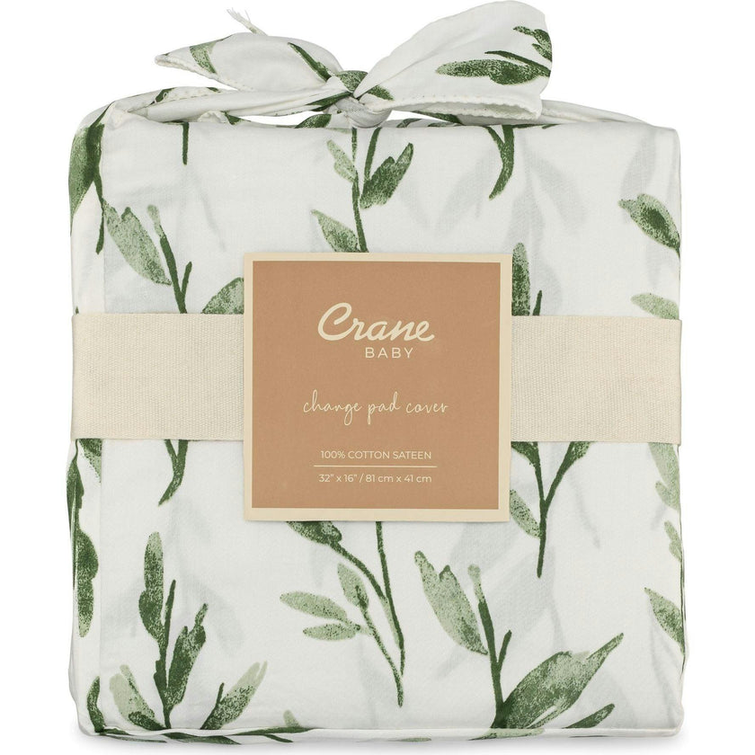 Parker Green Leaf Changing Pad Cover