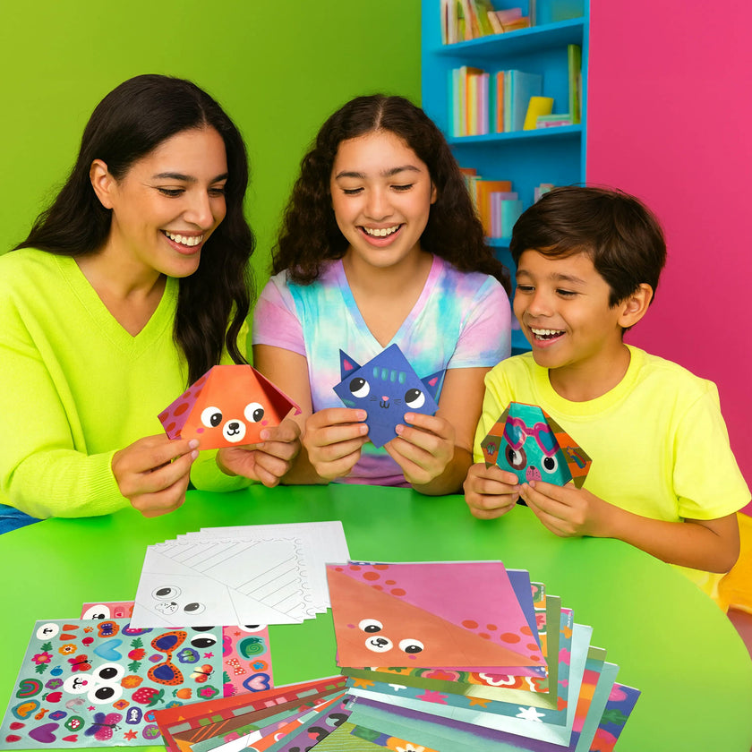 DIY Pet Pals Origami Activity Kit - 24 Designs - 2 Sticker Sheets