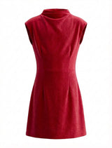 Jenny Dress Red Velour
