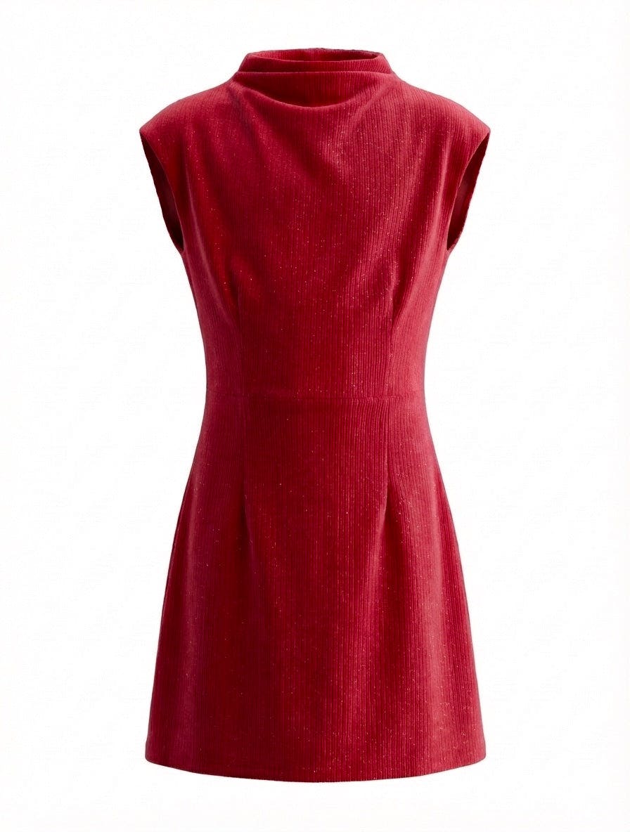 Jenny Dress Red Velour