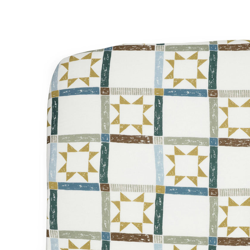 Stretch Knit Crib Sheet - Barn Star