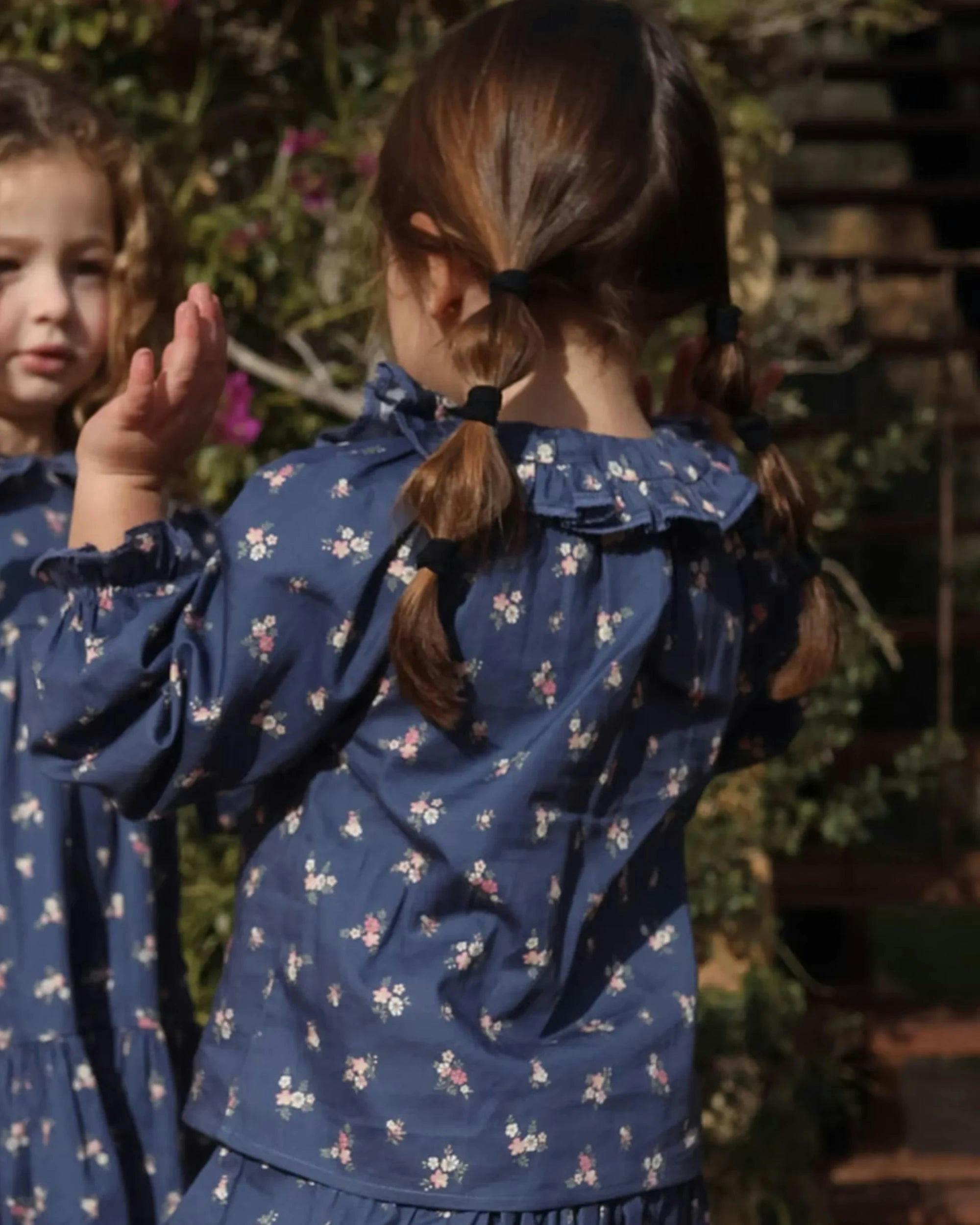 Cécile Blouse - Ditsy Bouquet Navy