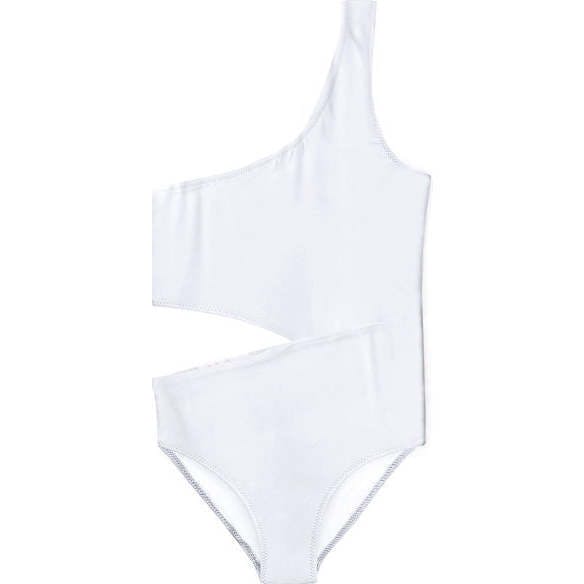 Side-Cut One Shoulder Sleeveless Swimsuit