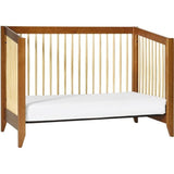 Sprout 4-in-1 Convertible Crib with Toddler Bed in Chestnut & Natural Conversion Kit