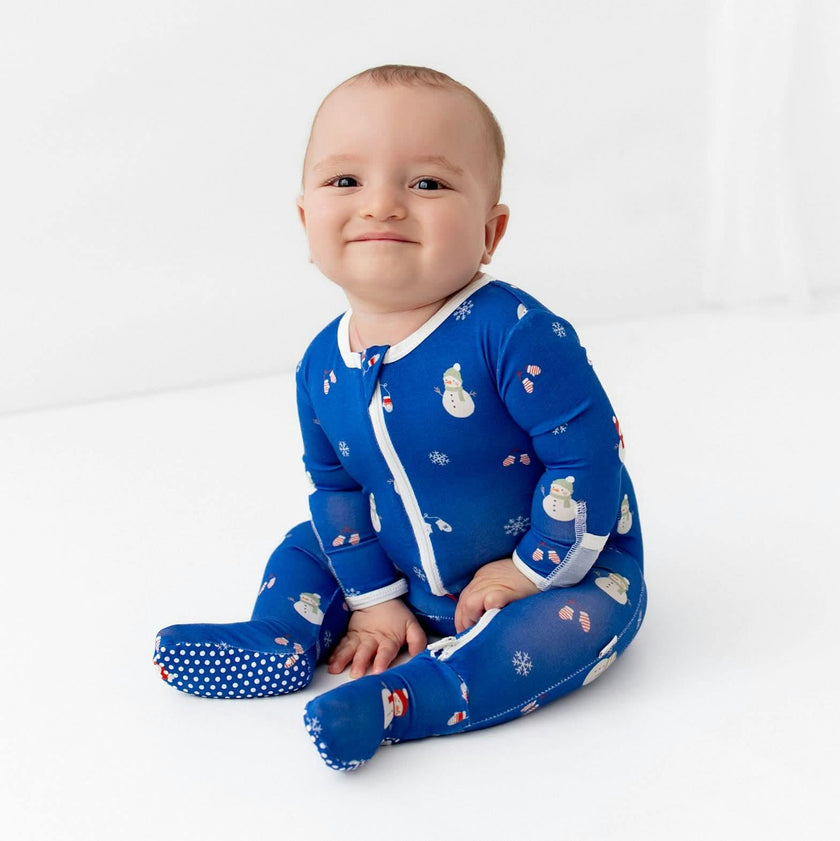 Snowman Zippered Footie