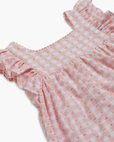 Clelia Top Pink Vichy Plumetis