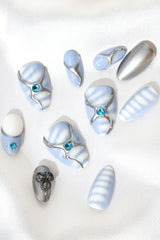 KATSEYE | BEL AIR – SHORT ALMOND PRESS-ON NAILS
