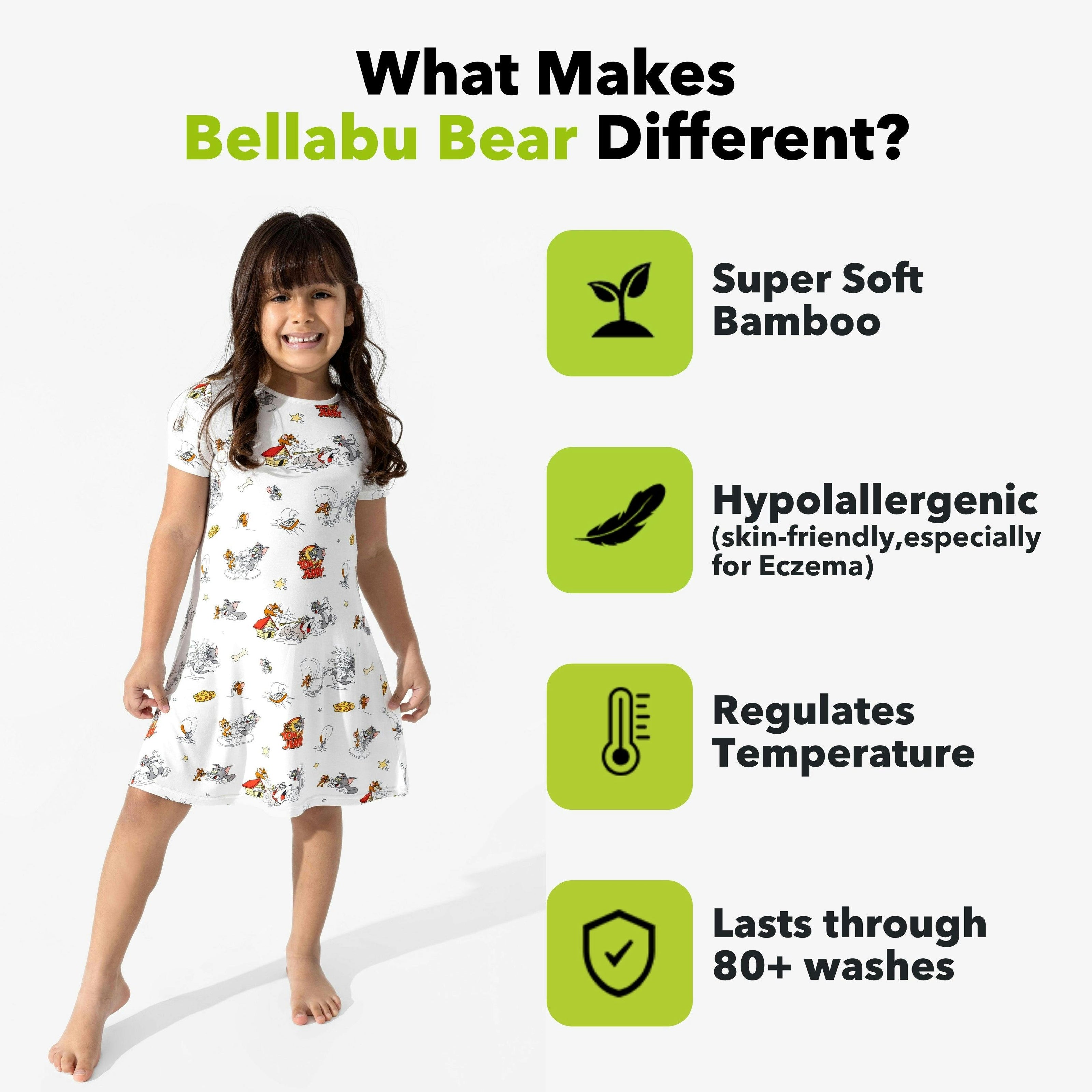 Tom & Jerry: Classic Bamboo Girls' Short Sleeve Dress