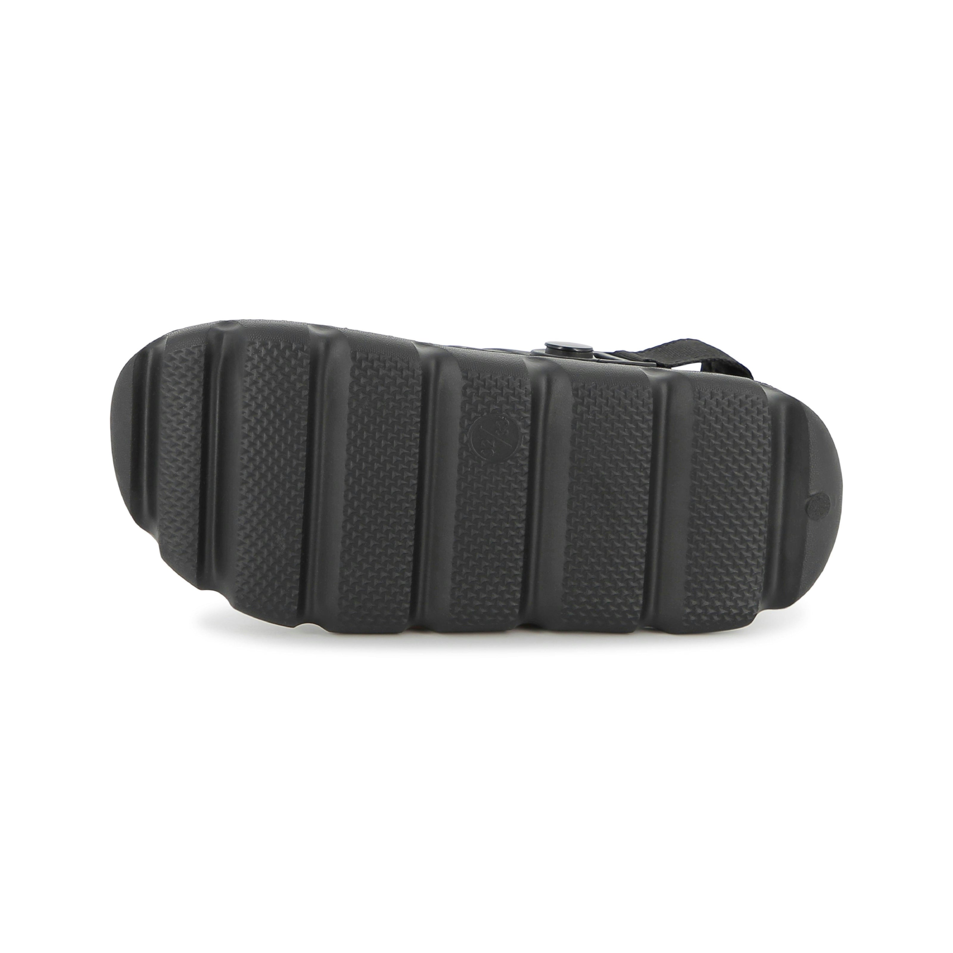 Black BOSS Patch Sandals
