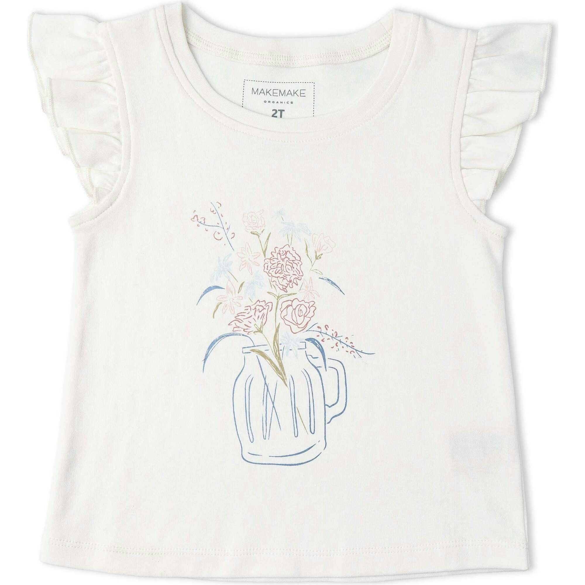 Organic Sleeveless Flutter Top & Shorts Set - Spring Floral