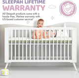 2” Crib Mattress Topper Memory Foam - Waterproof Breathable Soft Washable Cover 52” x28” x 2” Fits Standard Size Cribs & Toddler Beds by Sleepah