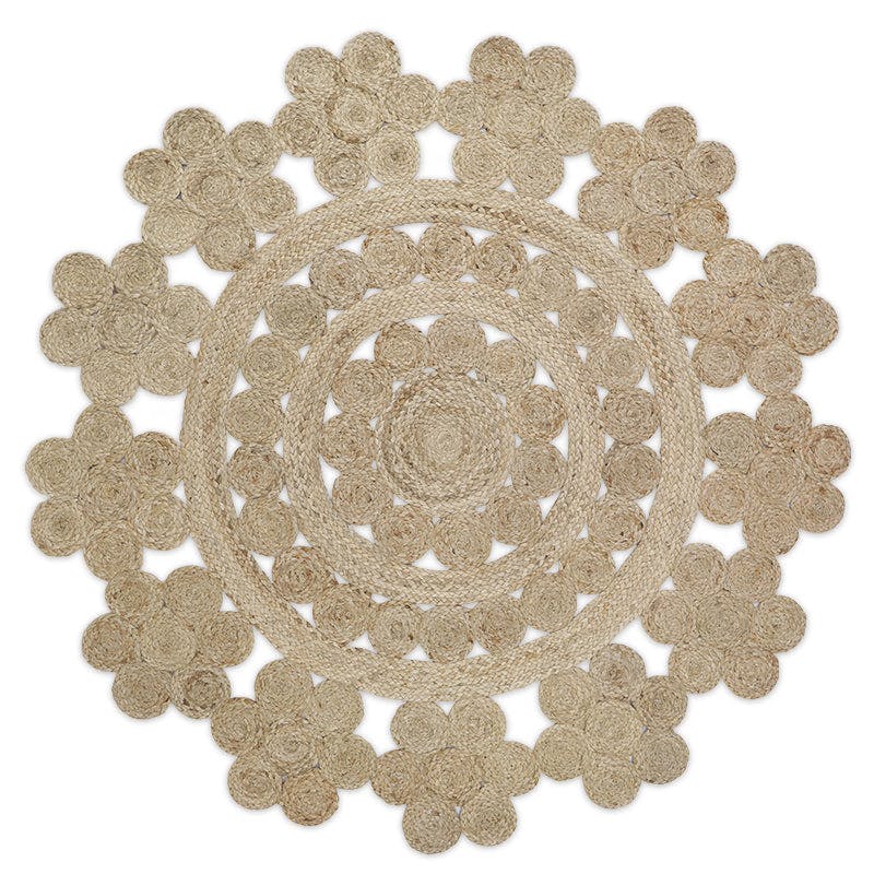 Moora Hand-Braided Jute Openwork Round Rug