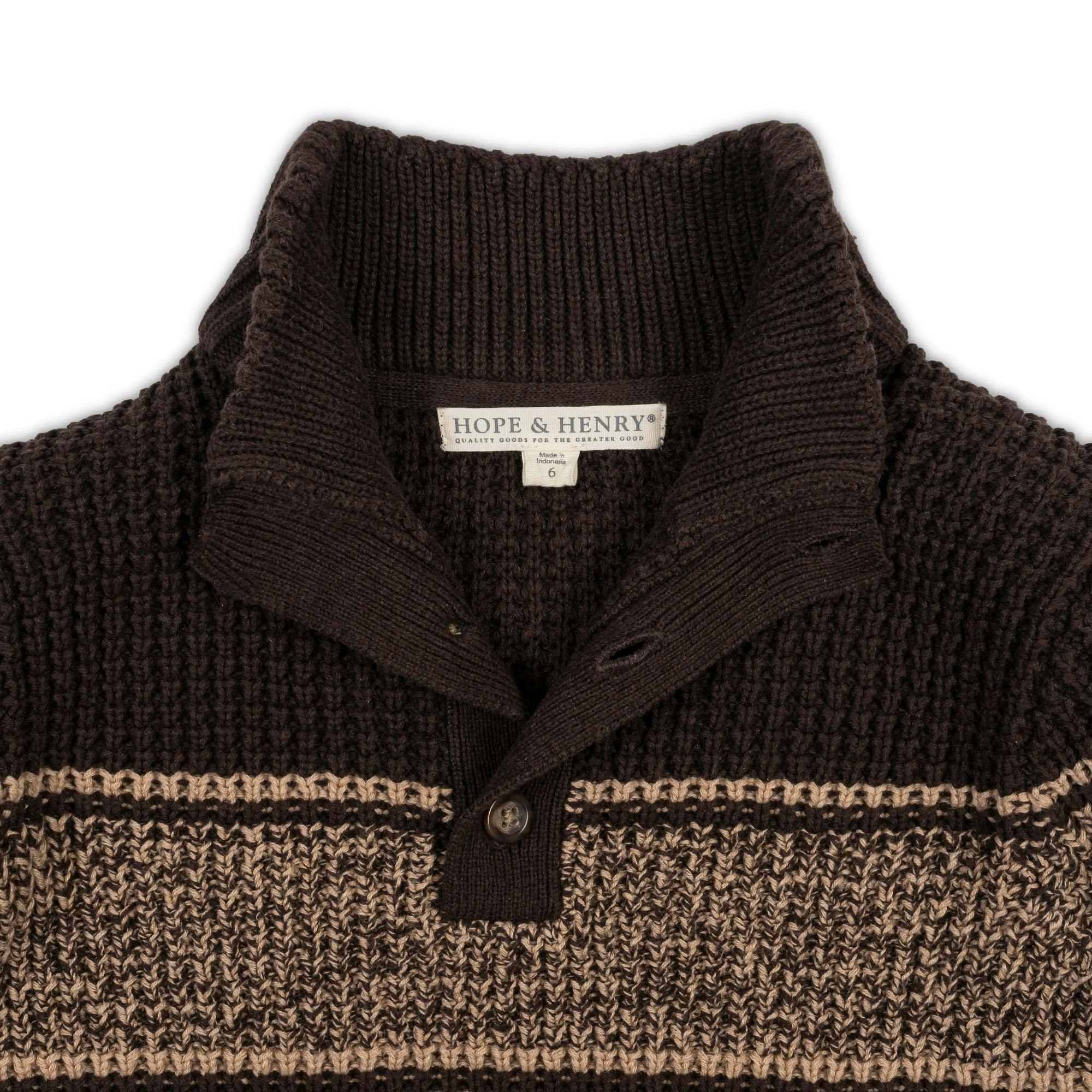 Organic Mock Neck Waffle Sweater