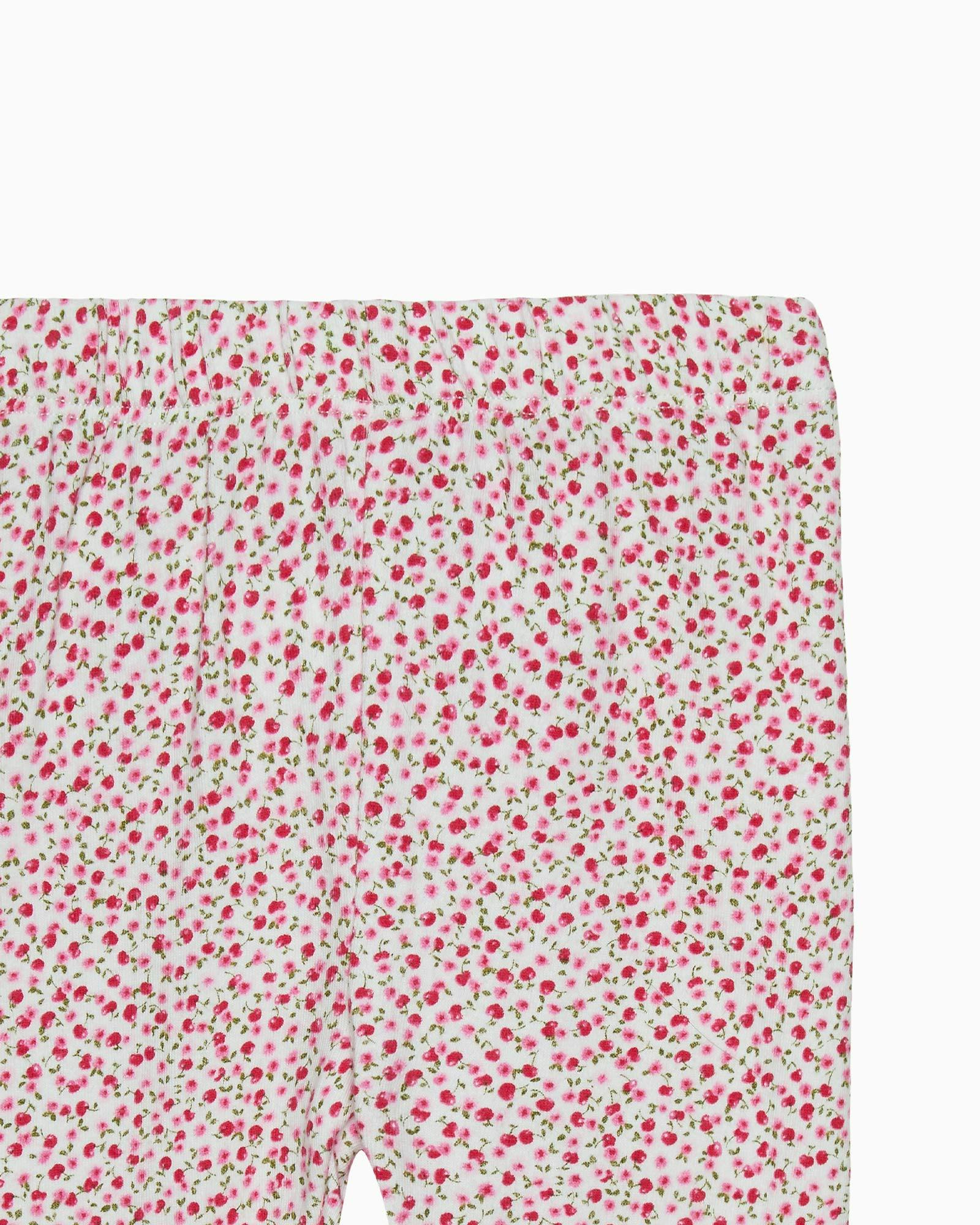 Baby Leggings in Red Cherry Floral