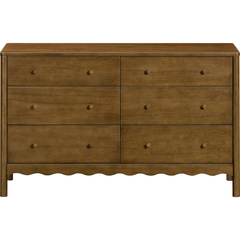 Swell 6-Drawer Assembled Dresser in Natural Walnut