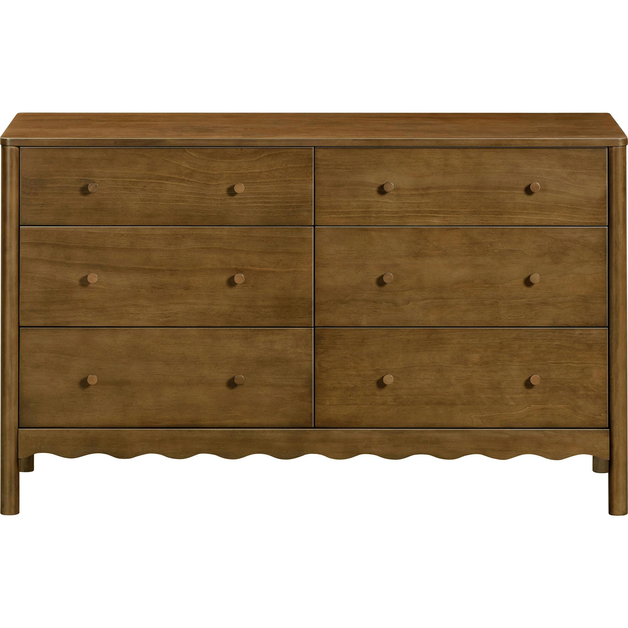 Swell 6-Drawer Assembled Dresser in Natural Walnut