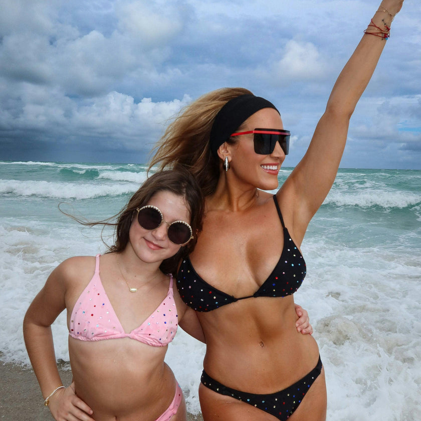 Women's Rainbow Sparkle Bikini Black