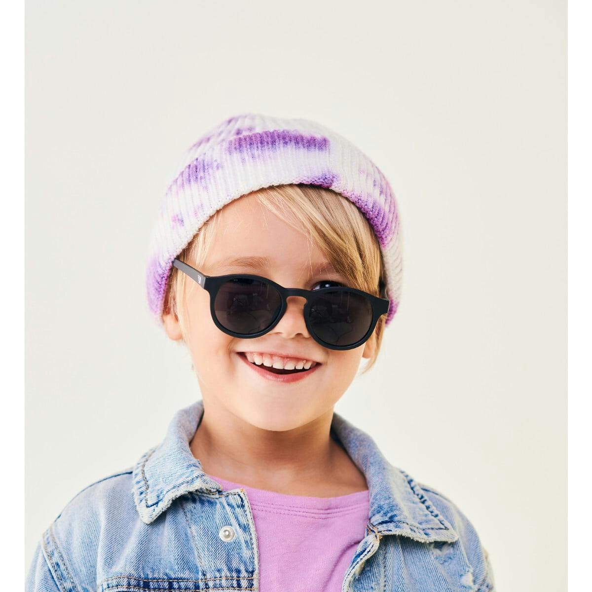 Polarized Keyhole Sunglasses: Jet Black