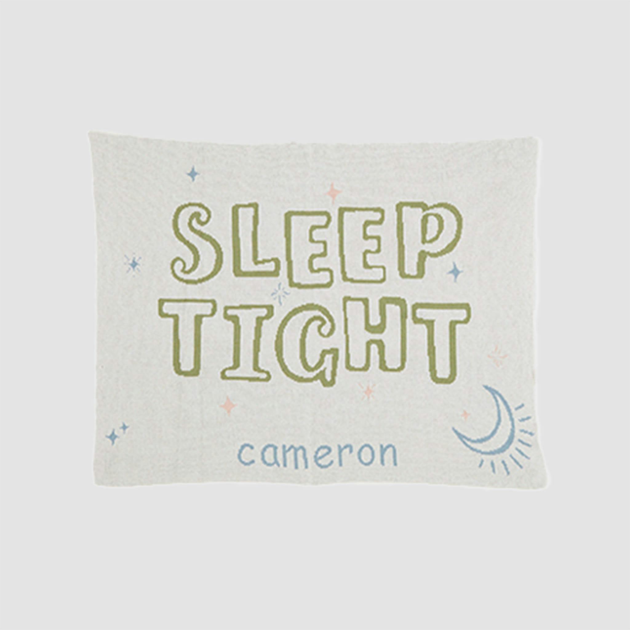Custom Personalized Baby Sustainable Knit Throw Blanket - Sleep Tight