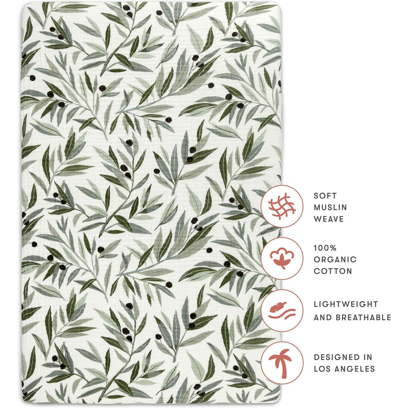 Organic Muslin Cotton Mini Crib Sheet