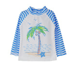UPF 50+ Graphic Rash Guard Swim Top - G