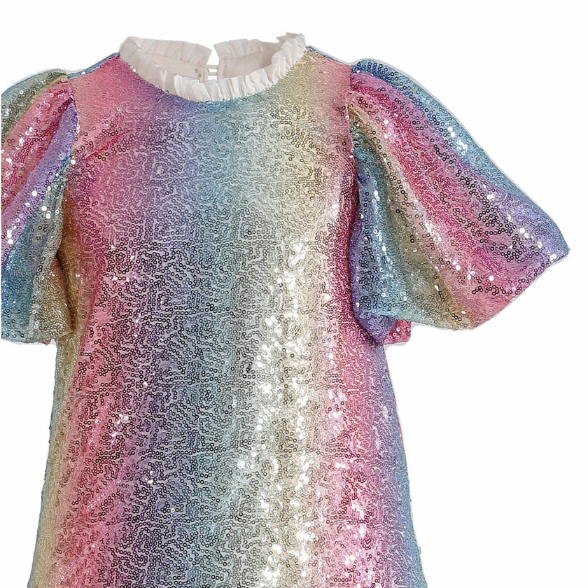 Rainbow Aurenna Sequin Flared Dress