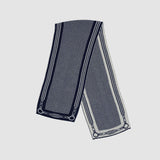 Reversible Sustainable Chevron Scarf - Equestrian Harness Herringbone