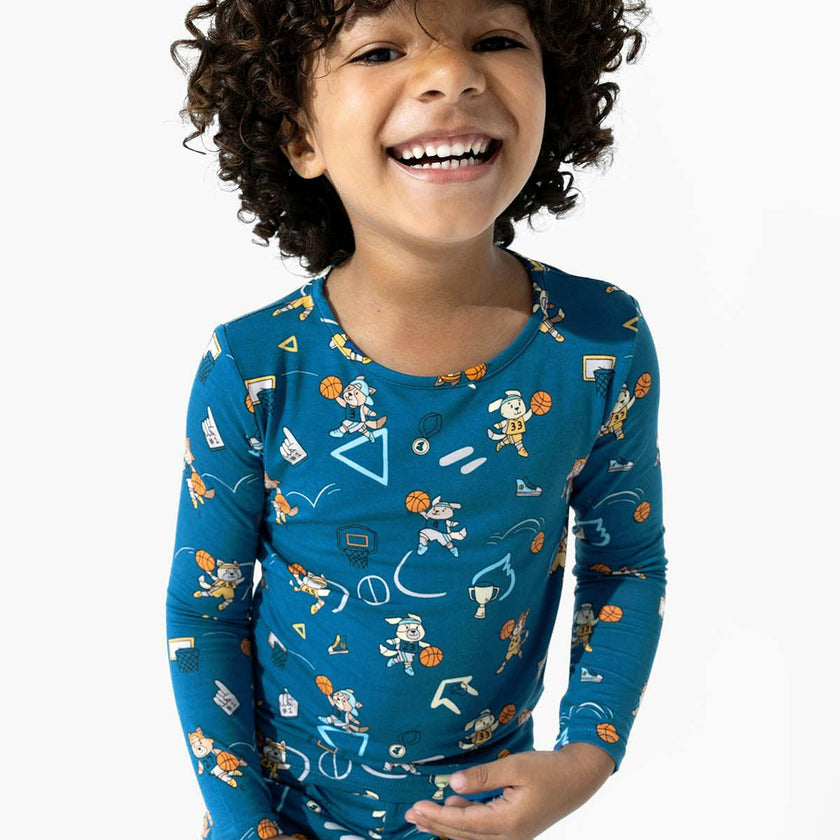 Basketball Pups Bamboo Kids Pajamas