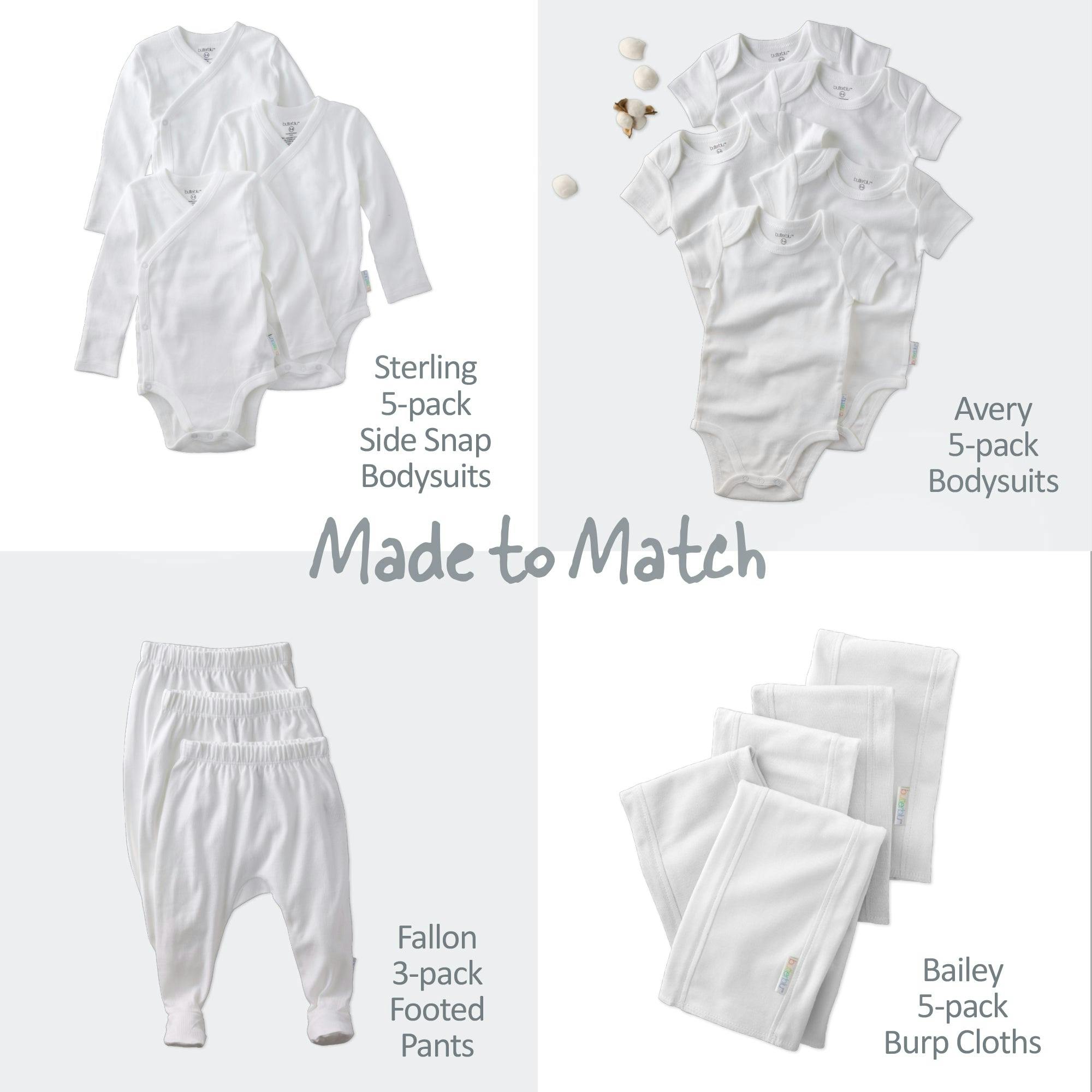 AVERY 5-Pack Short Sleeve Bodysuits