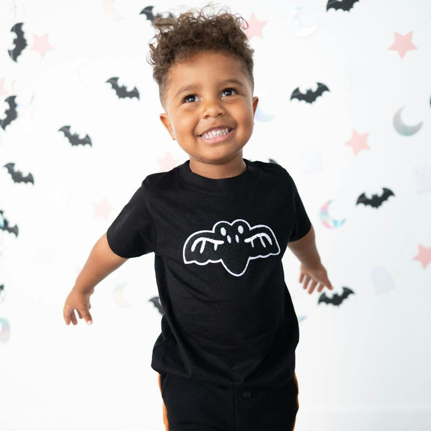 Bat Patch Halloween Short Sleeve T-Shirt