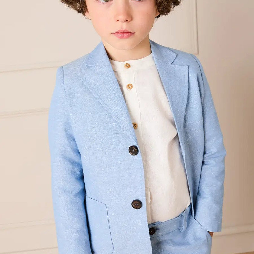 Plain Patch Pocket Blazer in Sky Blue (4- 10yrs)