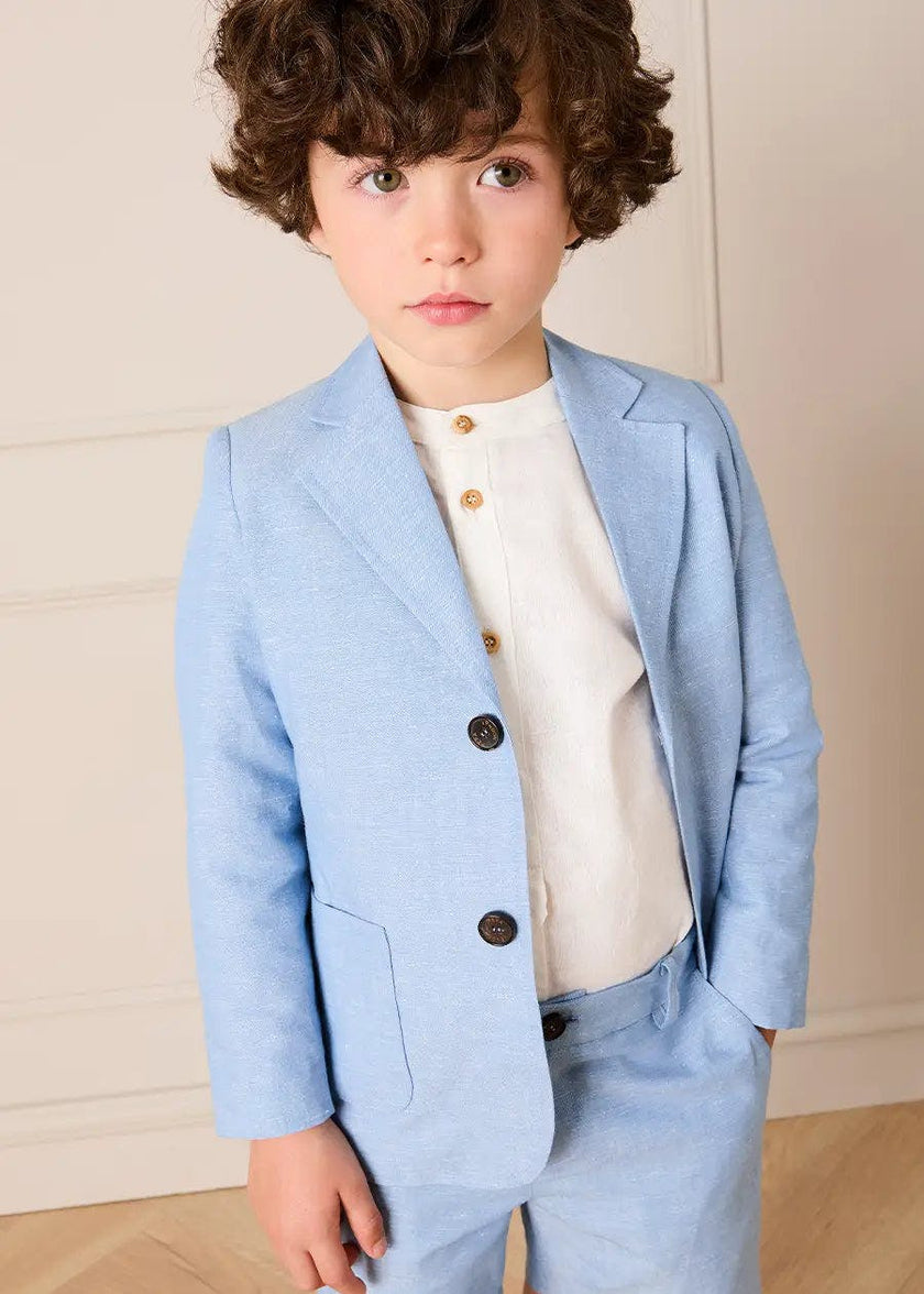 Plain Patch Pocket Blazer in Sky Blue (4- 10yrs)