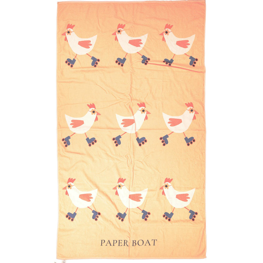 Cool chicken Large Beach Towel