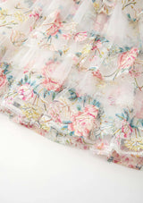 Reign Frill Embroidered Mini Dress
