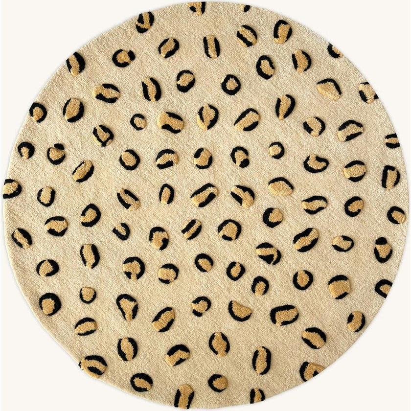 Round Leopard Rug